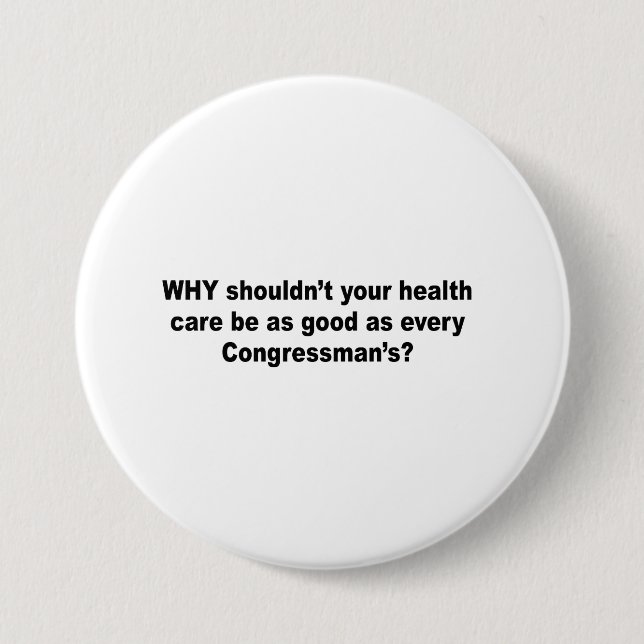 Warum nicht Ihr Gesundheitswesen wie ein Betrug so Button (Vorderseite)