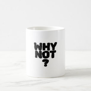 Warum nicht? Minimalistische Typografie-Design F Kaffeetasse