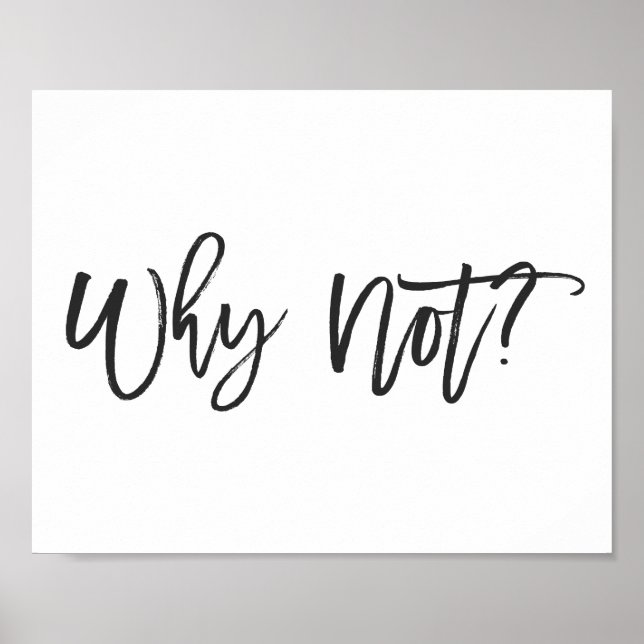 Warum nicht? Typografie Poster (Vorne)
