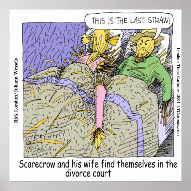 Warum Scarecrows Scheidung Funny Poster (Vorne)