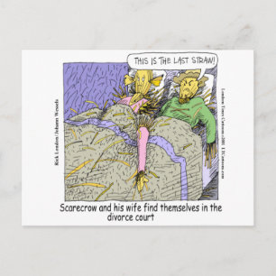 Warum Scarecrows Scheidung Funny Postkarte