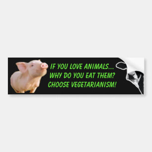 warum Sie Tiere essen Autoaufkleber