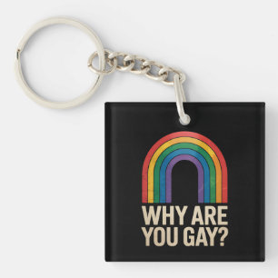 Warum sind Sie schwul-funny Rainbow LGBTQ Stolz Al Schlüsselanhänger