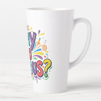 Warum so ernst? T-Shirt-Design Milchtasse