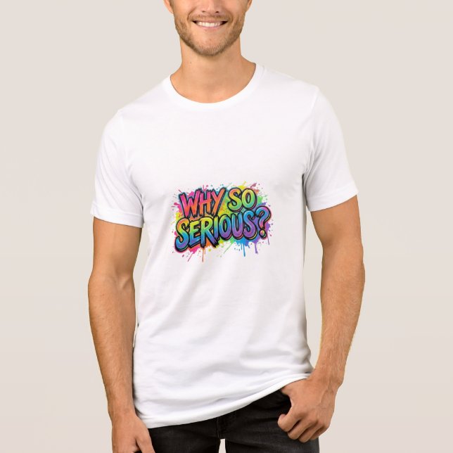 Warum so ernst Tri-Blend shirt (Vorderseite)