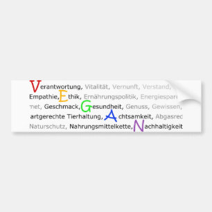 warum vegan? warum vegan? autoaufkleber