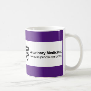 Warum Veterinärmedizin? 11 Unze. Lila gestreifte Kaffeetasse