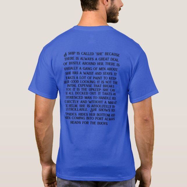 Warum wird ein Schiff als Sie bezeichnet?   T-Shir T-Shirt (Rückseite)