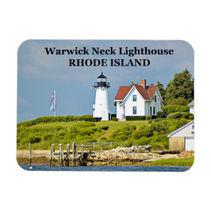 Warwick Hals-Leuchtturm, Rhode Island Foto-Magnet Magnet