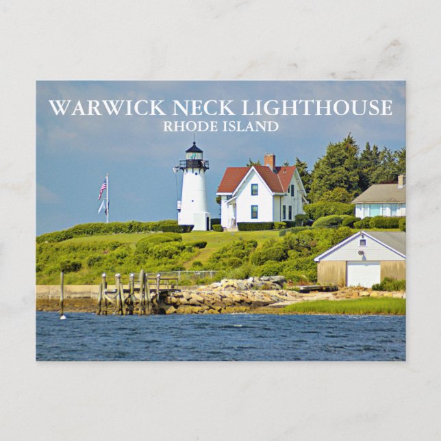 Warwick Neck Lighthouse, Rhode Island Postcard Postkarte (Vorderseite)