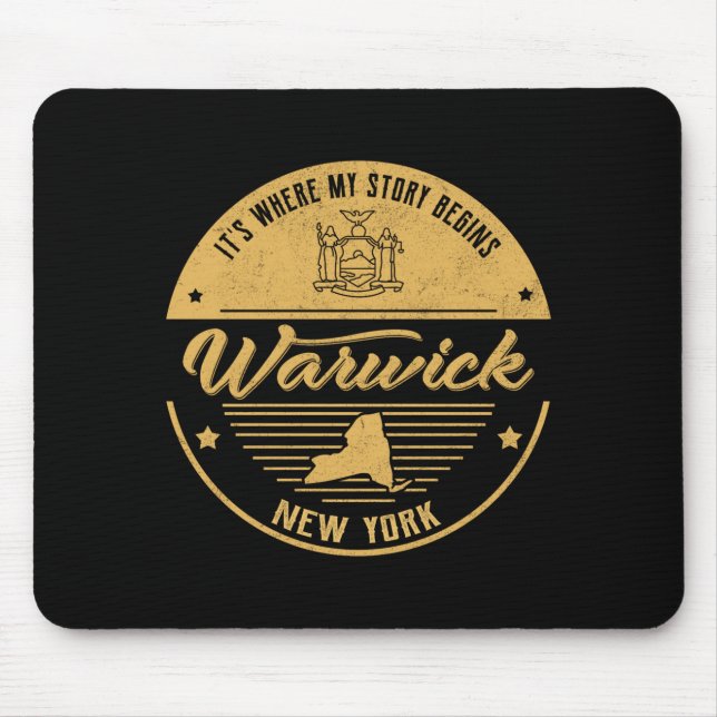 Warwick New York Its Where My Story Begins  Mousepad (Vorne)