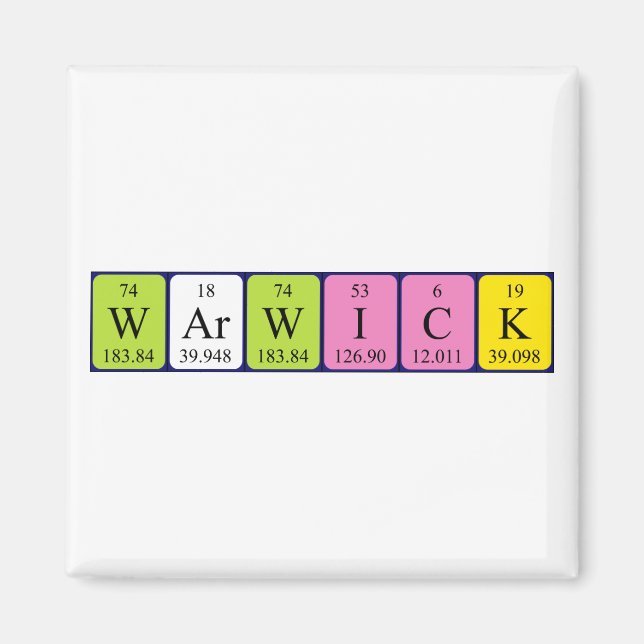Warwick Periodenmagnet Magnet (Vorne)