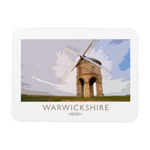 Warwickshire-Bahn-Plakat Magnet