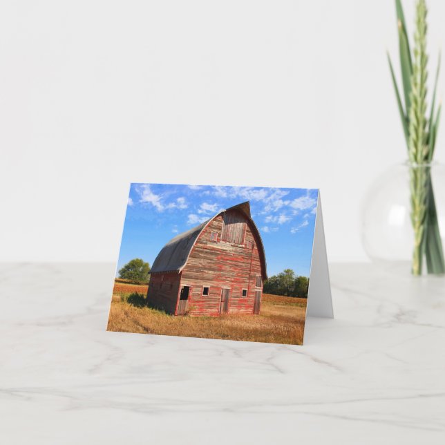 WARY 15 Red Barn Note Card/Grußkarte Karte (Vorderseite)
