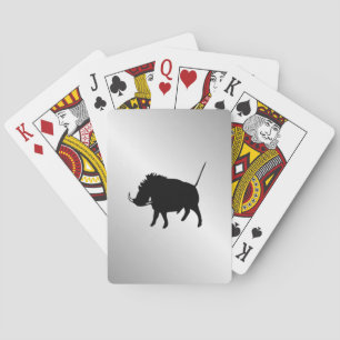 Warzen-Wildschwein Silber Spielkarten