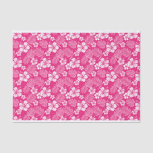 WARZPINK MIT TROPISCHEN WEISSEN HIBISKEN BLUME SEIDENPAPIER