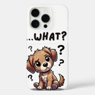 "...was?" Adorable verwirrte Cartoon-Welpe iPhone 16 Pro Hülle