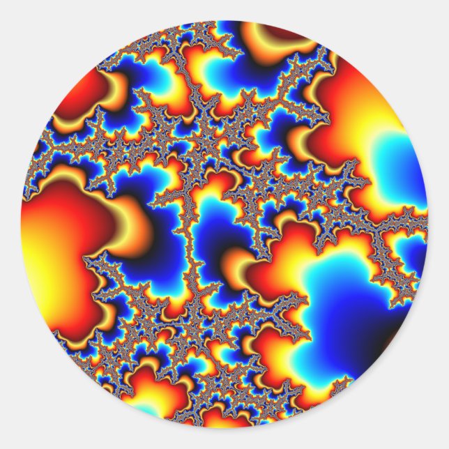 Was als Nächstes kommt - Fraktal Runder Aufkleber (Vorderseite)