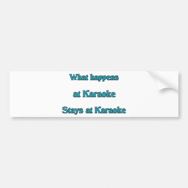Was am Karaoke geschieht Autoaufkleber (Vorne)
