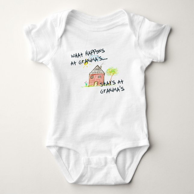 Was an der Lagerschwelle der Großmutter geschieht Baby Strampler (Vorderseite)