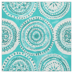 WAS Aqua-Mandala-Aquarell UMHERGEHT Stoff