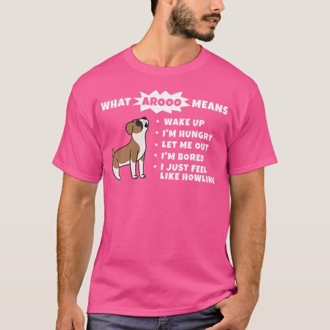Was Aroo bedeutet Boxer Dog T-Shirt (Vorderseite)