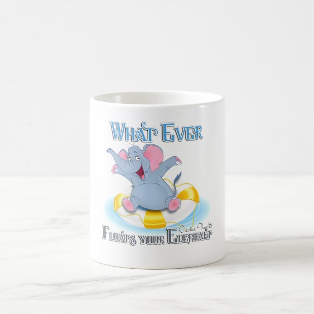 Was auch immer deinen Elefanten schweben lässt Kaffeetasse (Mittel)