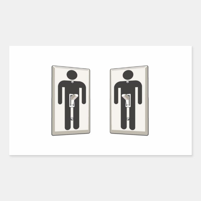 Was auch immer den Gay-Male-Lichtschalter antreibt Rechteckiger Aufkleber (Vorderseite)