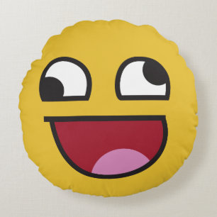 was auch immer. emoji rundes kissen