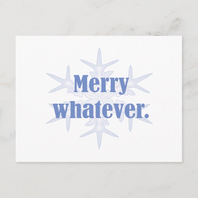 Was auch immer! feiertagspostkarte (Vorderseite)