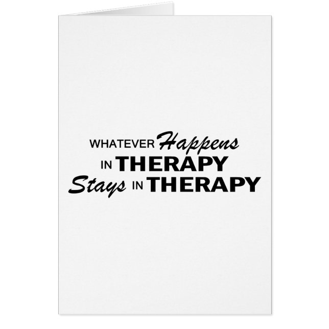 Was auch immer geschieht - Therapie (Vorne)