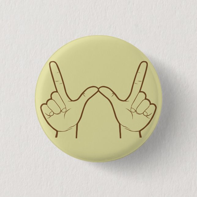 Was auch immer Handzeichen Retro Flair Button (Vorderseite)