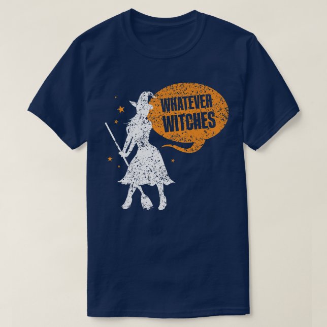 Was auch immer Hexen die Mädchen zu Halloween-Rede T-Shirt (Design vorne)