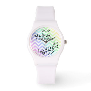 Was auch immer, ich bin immer zu spät - Regenbogen Armbanduhr