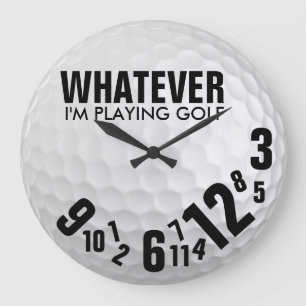Was auch immer, ich Golf spielen Große Wanduhr