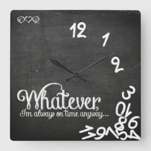 Was auch immer, ich immer rechtzeitig irgendwie… quadratische wanduhr