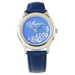was auch immer, ich irgendwie spät sind - Blau Armbanduhr