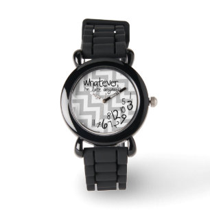 Was auch immer, ich irgendwie spät sind - graues armbanduhr
