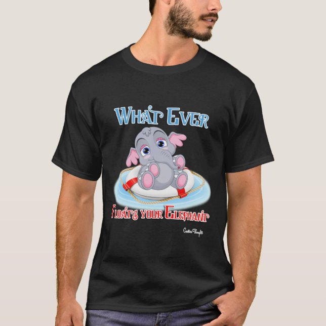 Was auch immer Ihr Baby Elephant schwimmt T-Shirt (Vorderseite)