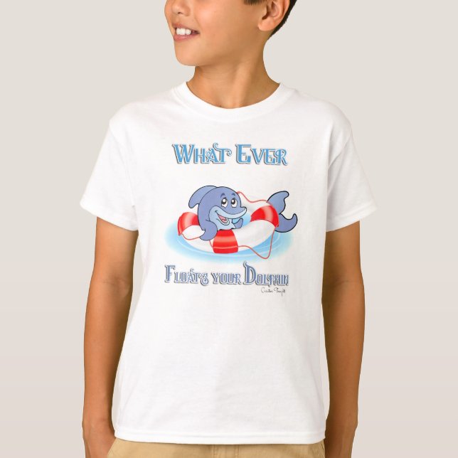 Was auch immer Ihr Dolphin schwimmt T-Shirt (Vorderseite)