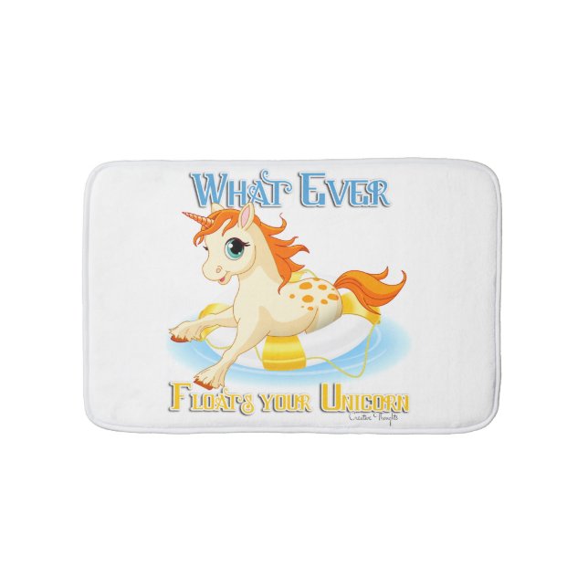 Was auch immer Ihr Einhorn schwimmt Badematte (Vorderseite)