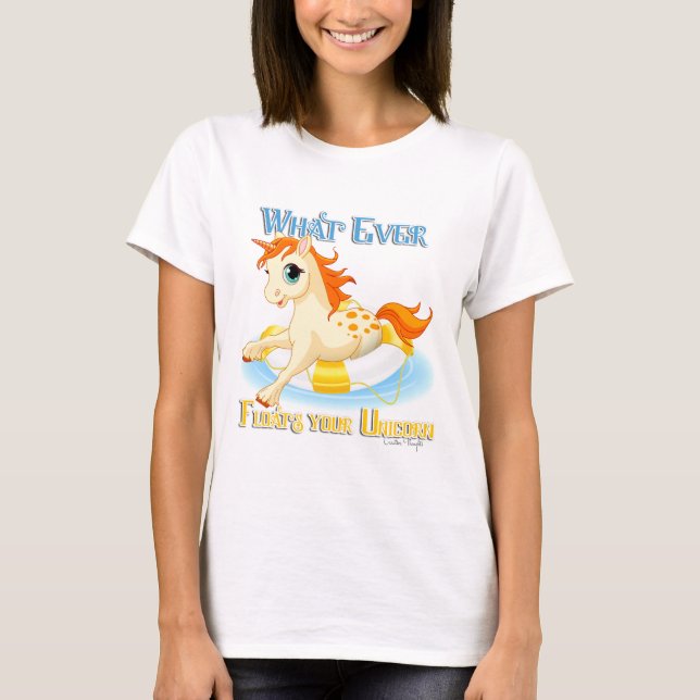 Was auch immer Ihr Einhorn schwimmt T-Shirt (Vorderseite)