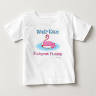 Was auch immer Ihr Flamingo 2 schwimmt Baby T-shirt
