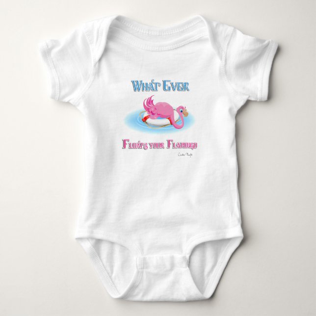 Was auch immer Ihr Flamingo 3 schweben lässt Baby Strampler (Vorderseite)