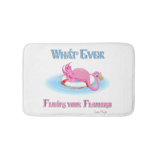 Was auch immer Ihr Flamingo 3 schweben lässt Badematte (Vorderseite)