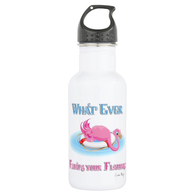 Was auch immer Ihr Flamingo 3 schweben lässt Trinkflasche (Vorderseite)