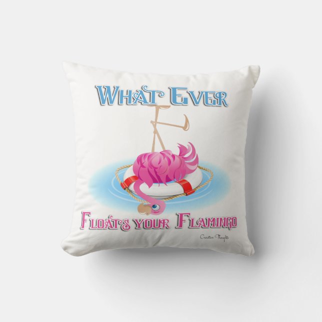 Was auch immer Ihr Flamingo schweben lässt Kissen (Vorderseite)