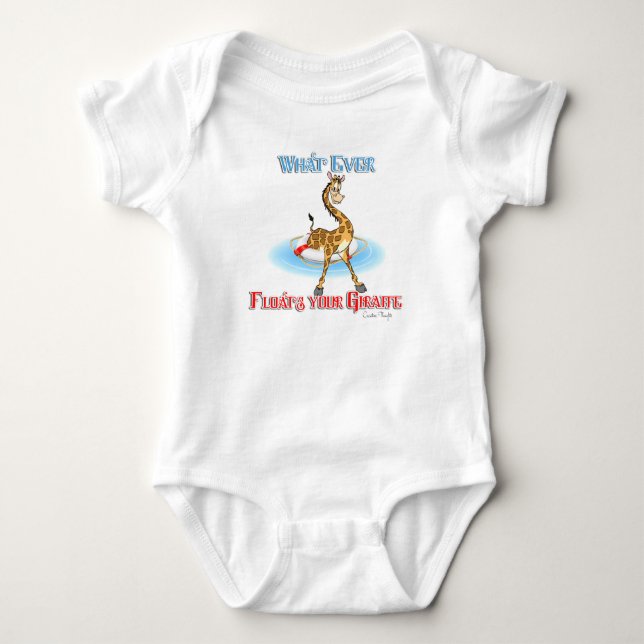 Was auch immer Ihr Giraffe schweben lässt Baby Strampler (Vorderseite)