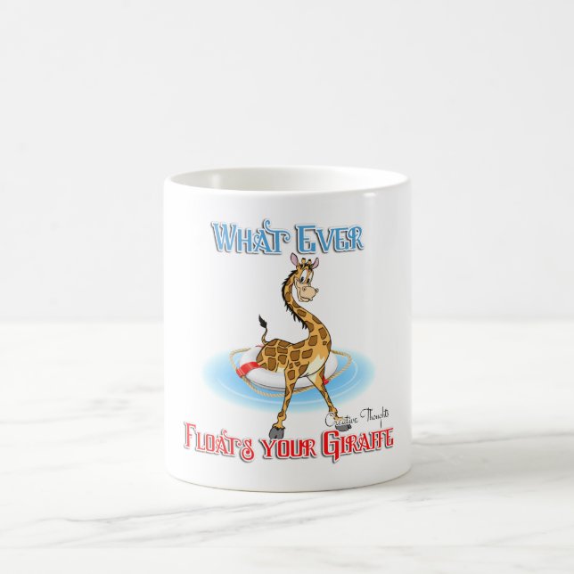 Was auch immer Ihr Giraffe schweben lässt Kaffeetasse (Mittel)