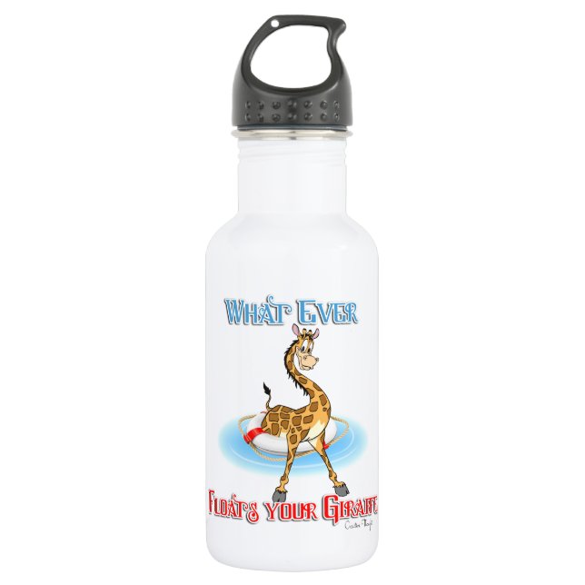 Was auch immer Ihr Giraffe schweben lässt Trinkflasche (Vorderseite)